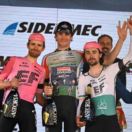 25-03-2023 Settimana Internazionale Coppi E Bartali; Tappa 05 Carpi - Carpi; 2023, Soudal - Quickstep; 2023, Ef Education - Easypost; Schmid, Mauro; Shaw, James; Healy, Ben; Carpi; 