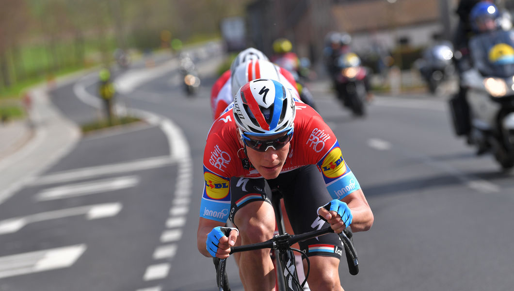 Jungels rides to third in entertaining Dwars door Vlaanderen