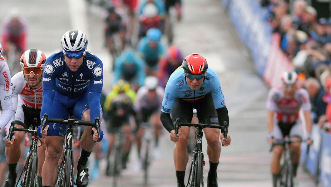 Jakobsen op het podium in Knokke-Heist