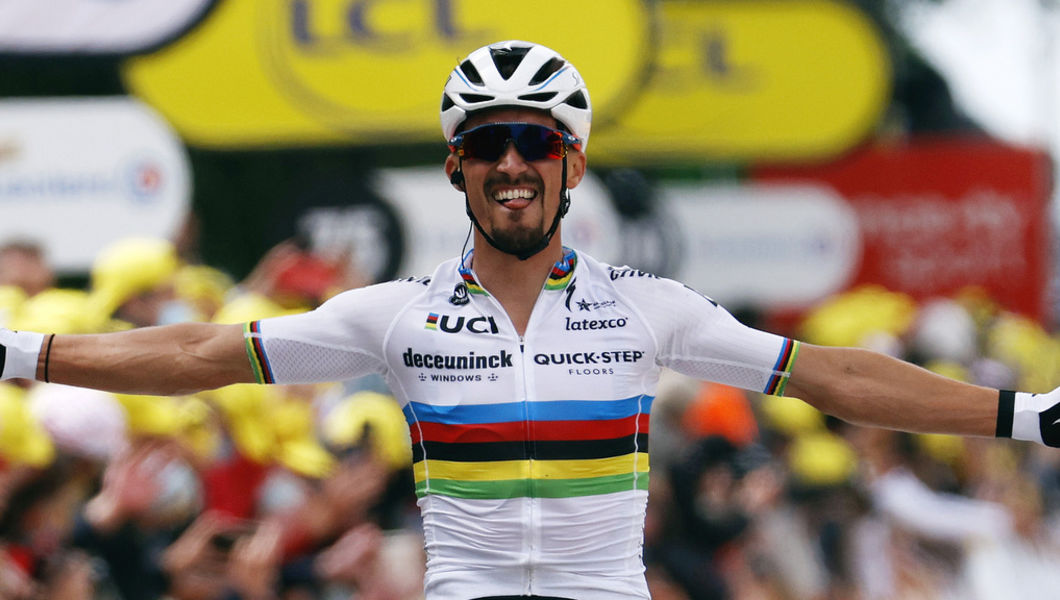 Tour de France: Alaphilippe swaps rainbow for yellow on opening day