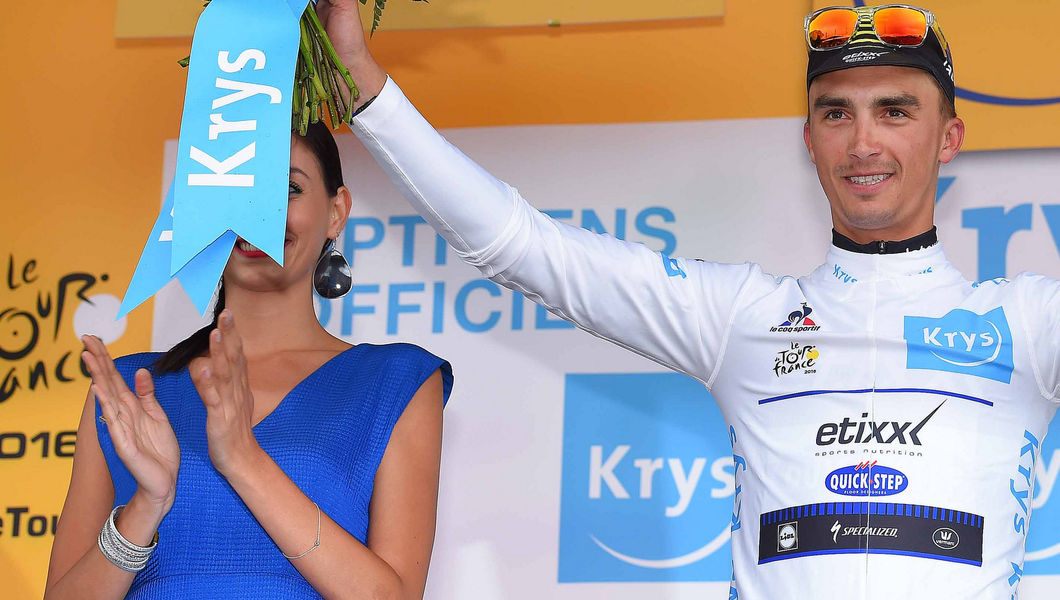 Alaphilippe moves into Tour de France white jersey