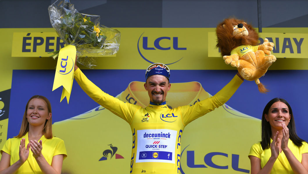 Alaphilippe leads the Tour de France after magnificent solo win