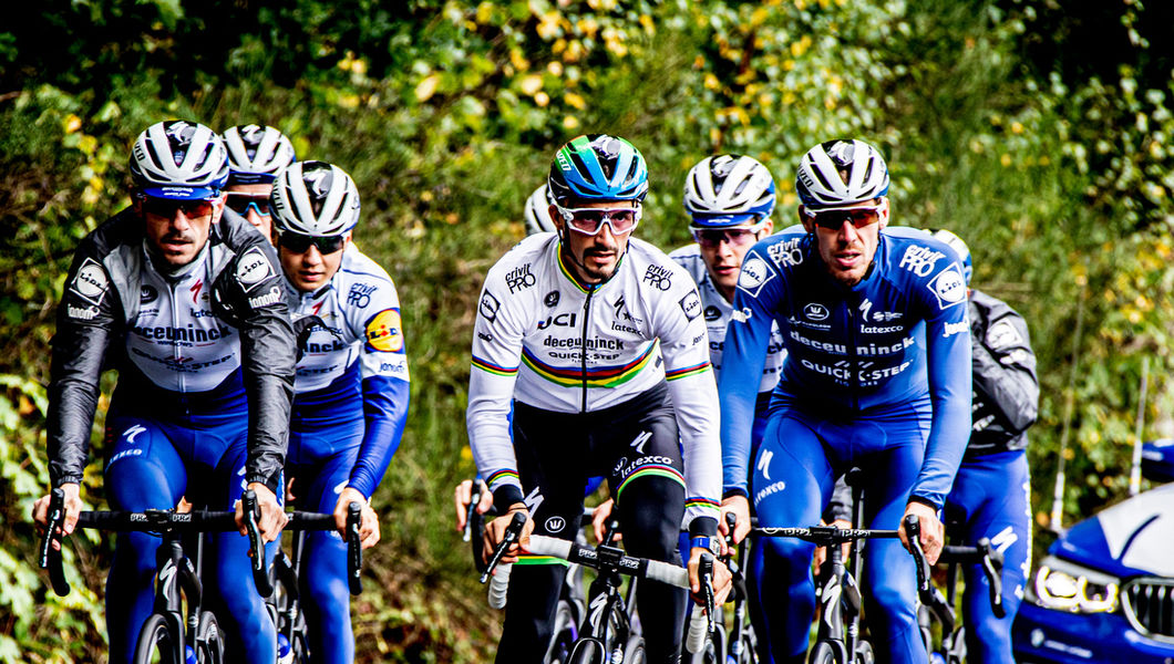 Alaphilippe trains on Belgium’s roads