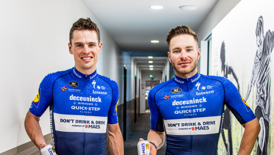 Maes & Deceuninck - Quick-Step Cycling Team bundelen krachten voor nieuwe 'Don't drink & drive'-campagne