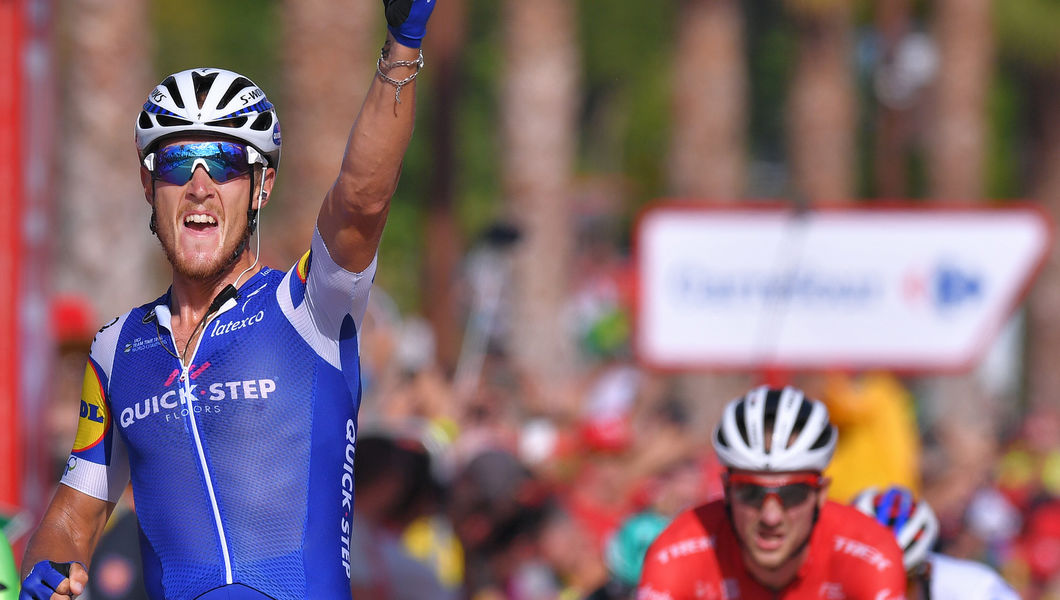 Matteo Trentin solos to victory in Primus Classic