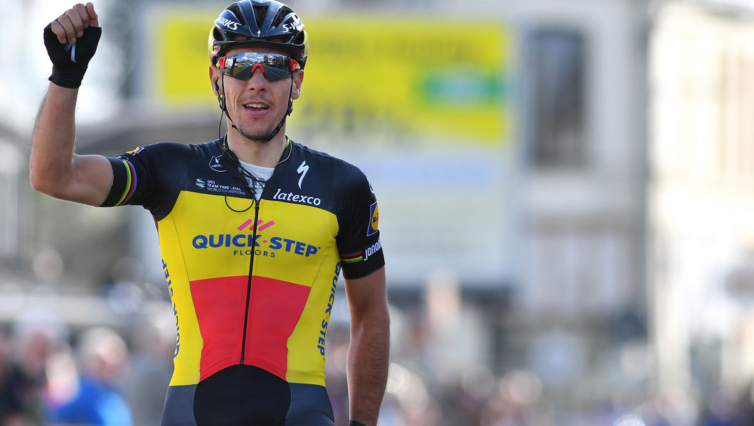 Philippe Gilbert solos to victory on De Panne opening day