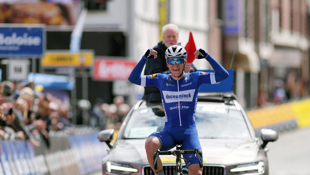 Phenomenal Evenepoel powers to first pro win