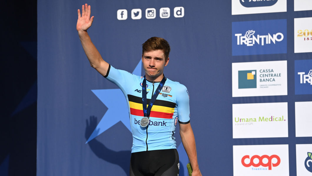 Evenepoel rijdt naar zilver op EK