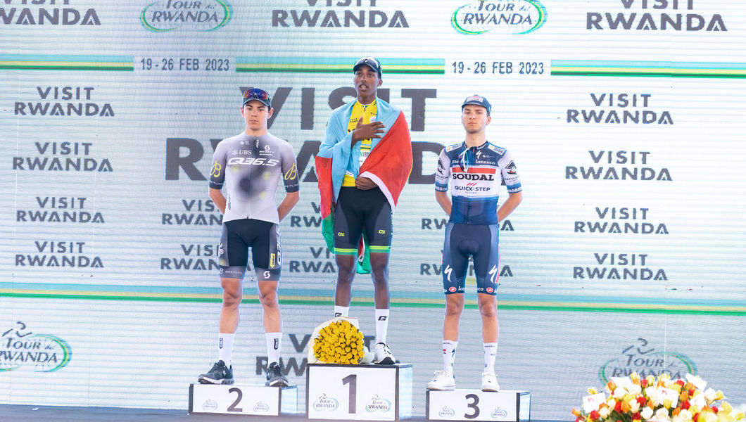 Lecerf on the final podium in Rwanda