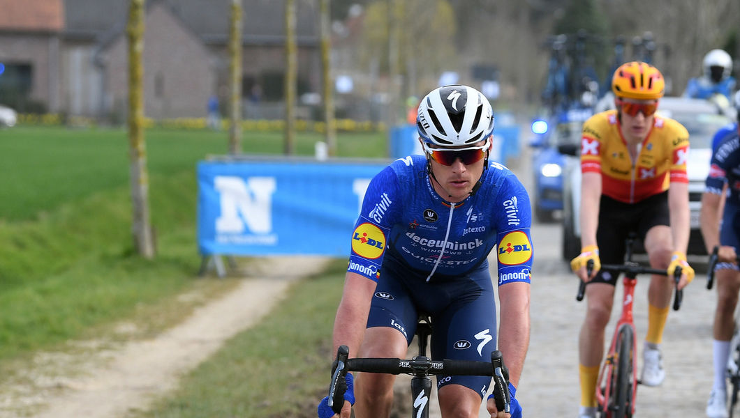 Lampaert on the podium at Heistse Pijl