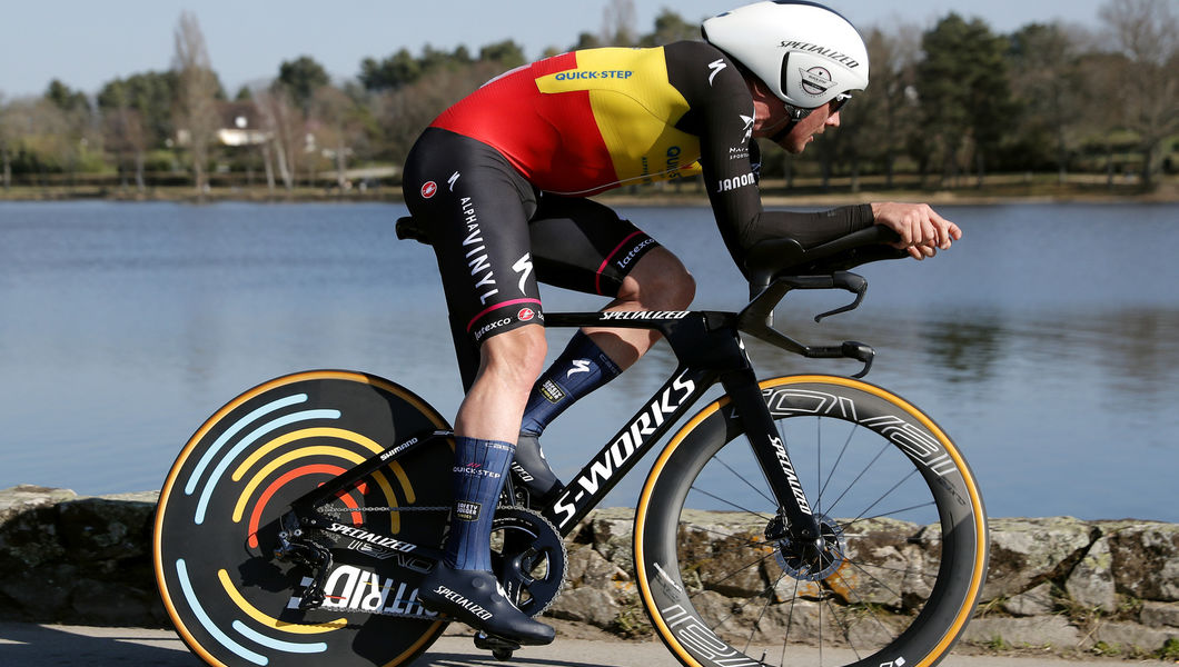 Lampaert toont Belgische driekleur in tijdrit Paris-Nice