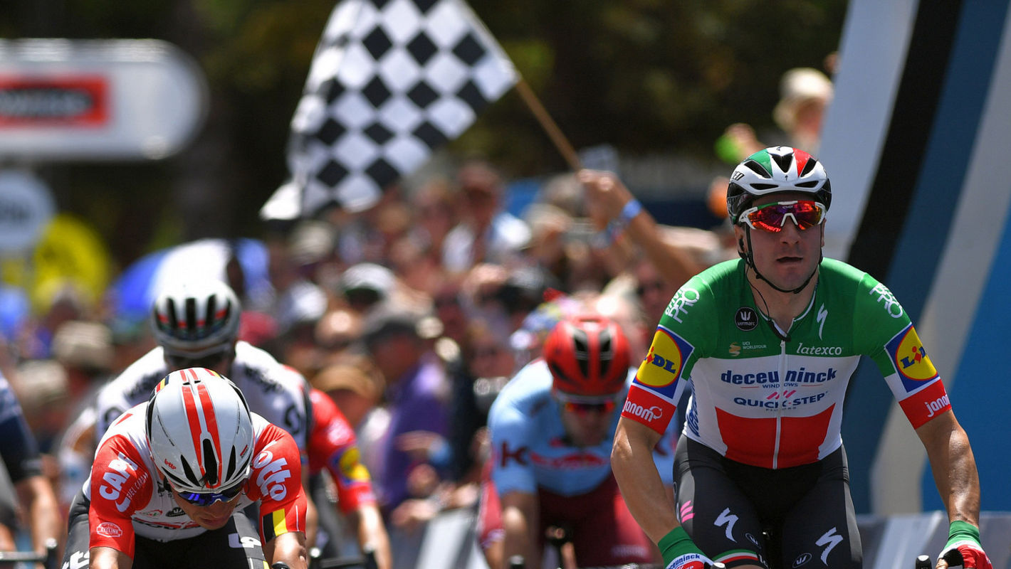 Elia Viviani wint Cadel Evans Great Ocean Road Race