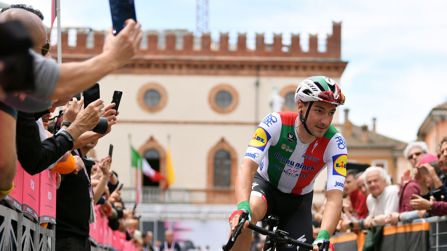 Giro d’Italia: Viviani survives hectic finale to take second in Modena
