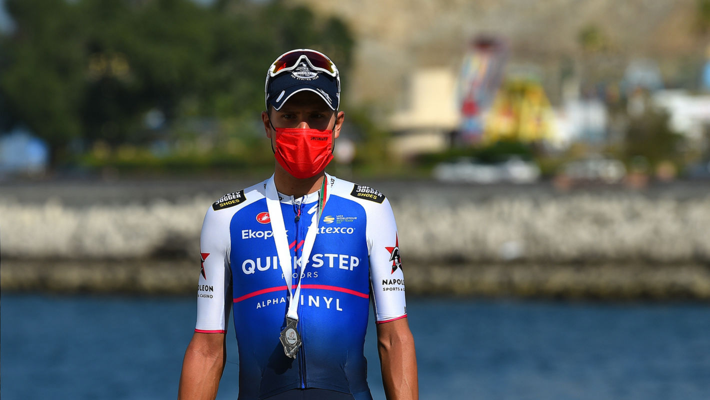 Masnada op het eindpodium in Oman