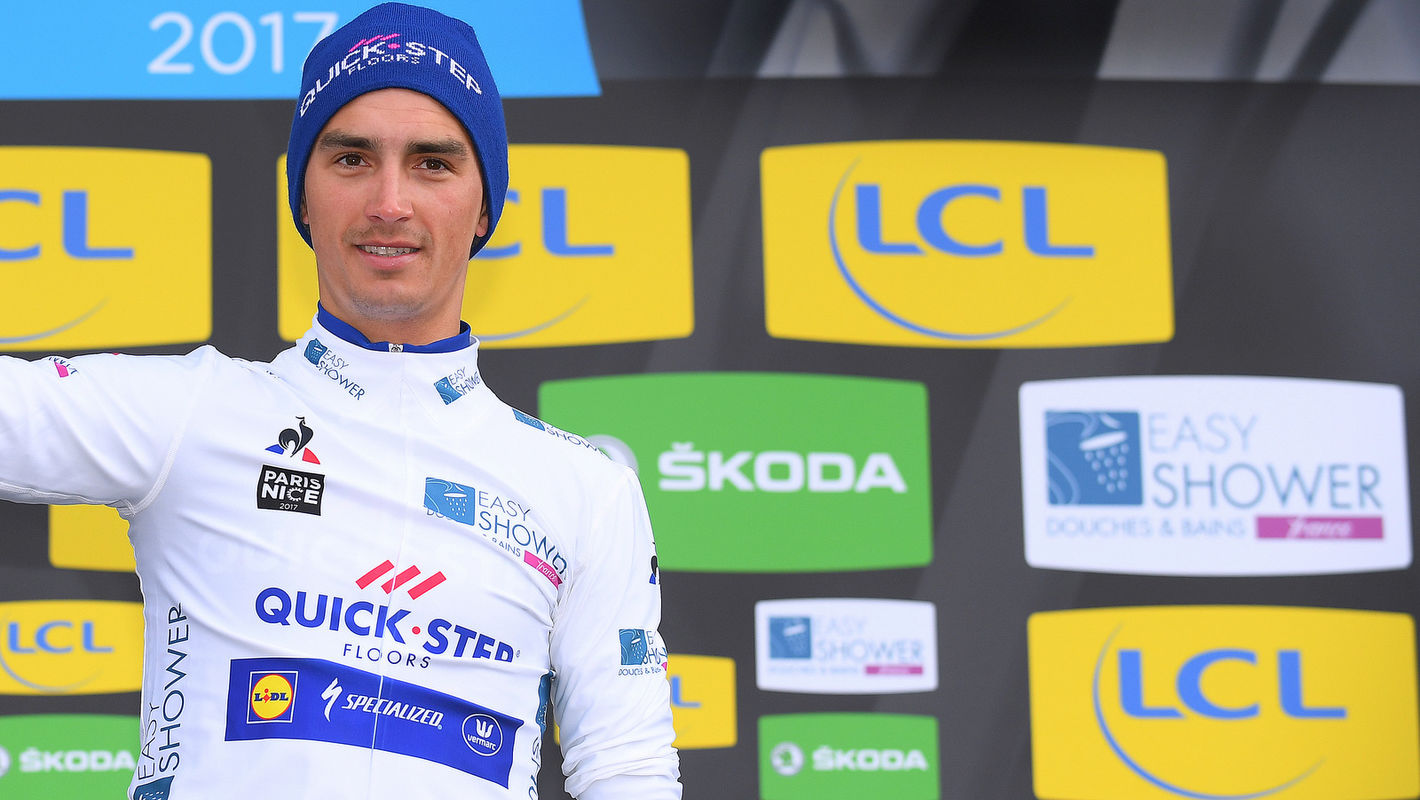 Alaphilippe pakt witte trui op openingsdag Paris-Nice