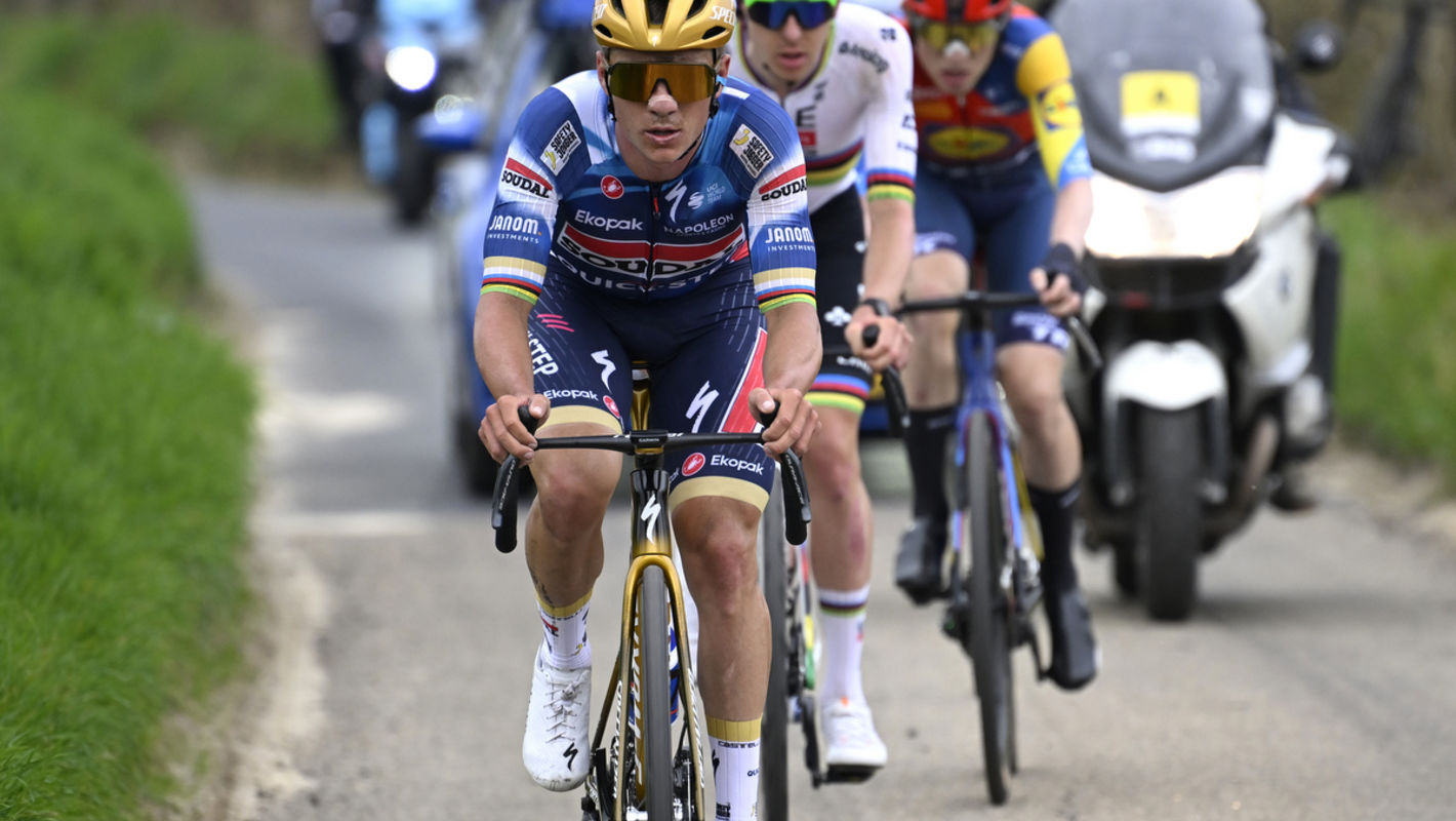 Evenepoel on the podium at Amstel Gold Race debut