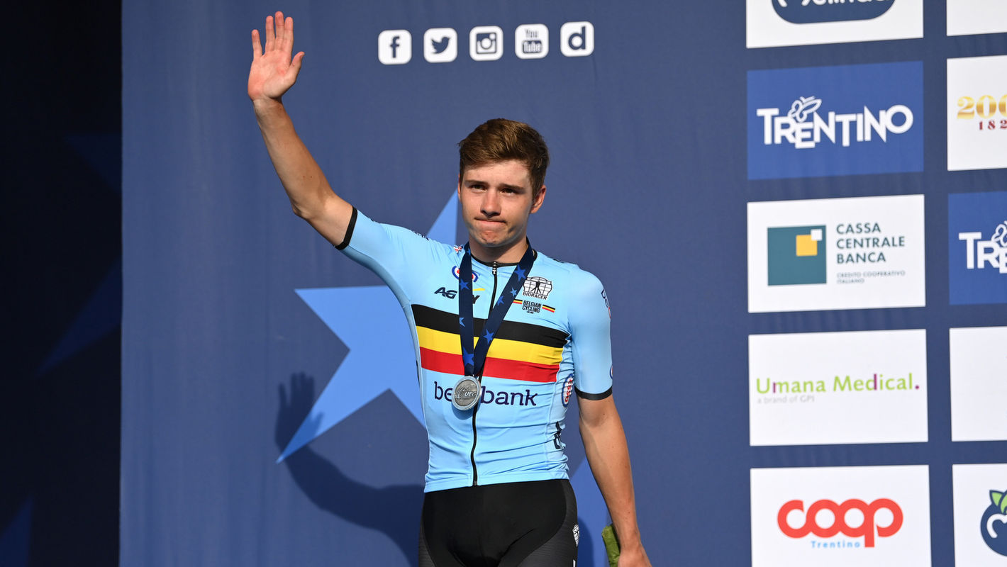 Evenepoel rijdt naar zilver op EK