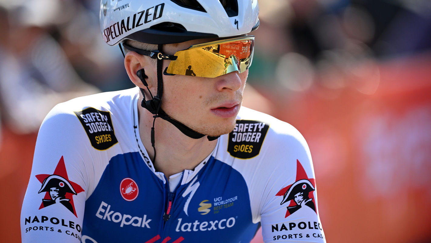 Van Tricht on the podium in Zwevezele