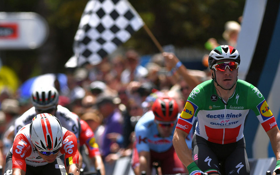 Elia Viviani wint Cadel Evans Great Ocean Road Race