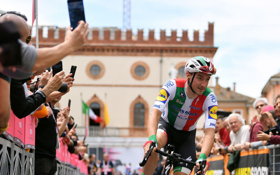 Giro d’Italia: Viviani survives hectic finale to take second in Modena