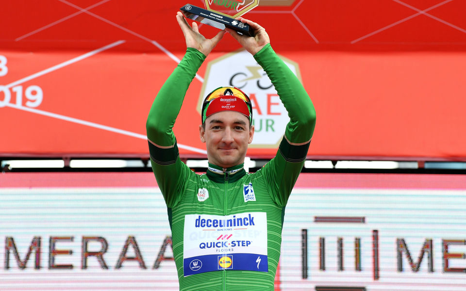 Elia Viviani takes home UAE Tour points jersey