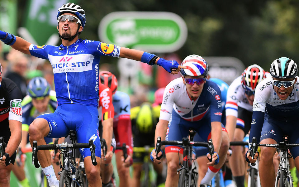 Julian Alaphilippe wins in Bristol