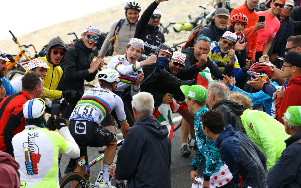 Tour de France: Attacking Alaphilippe shows rainbow jersey on Mont Ventoux