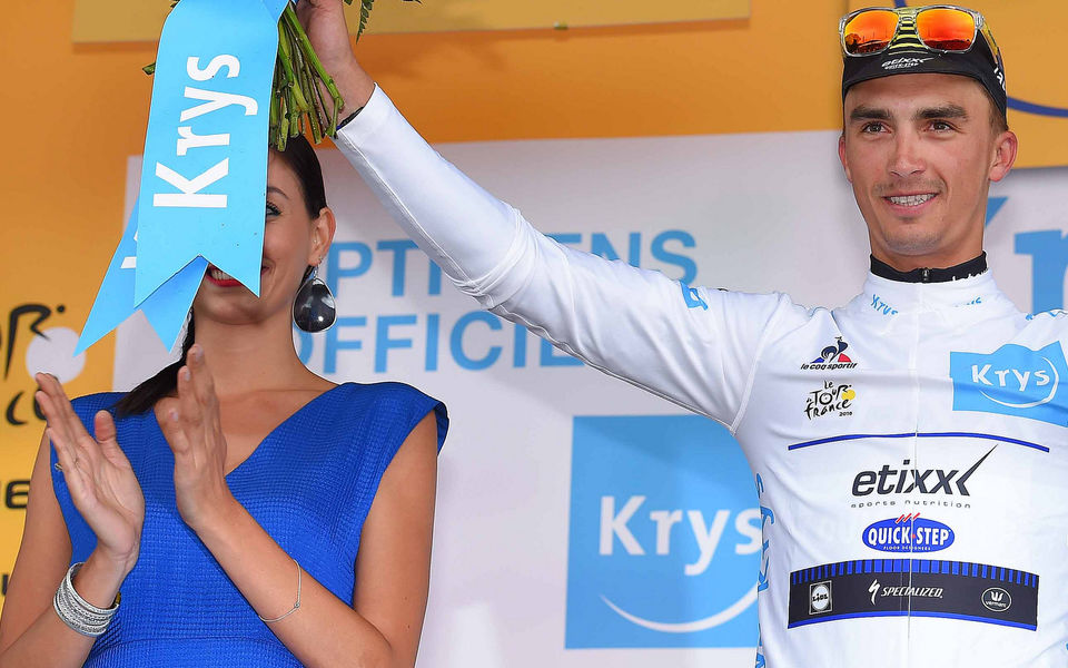 Alaphilippe moves into Tour de France white jersey