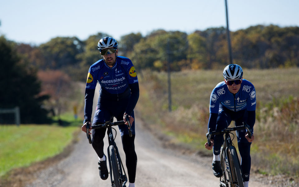 Evenepoel and Cattaneo take on the gravel