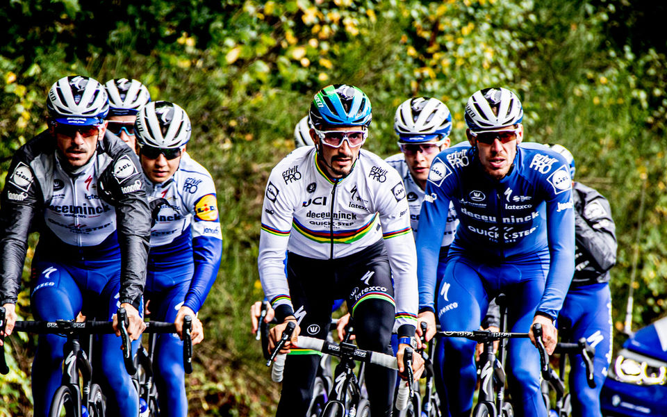 Alaphilippe trains on Belgium’s roads