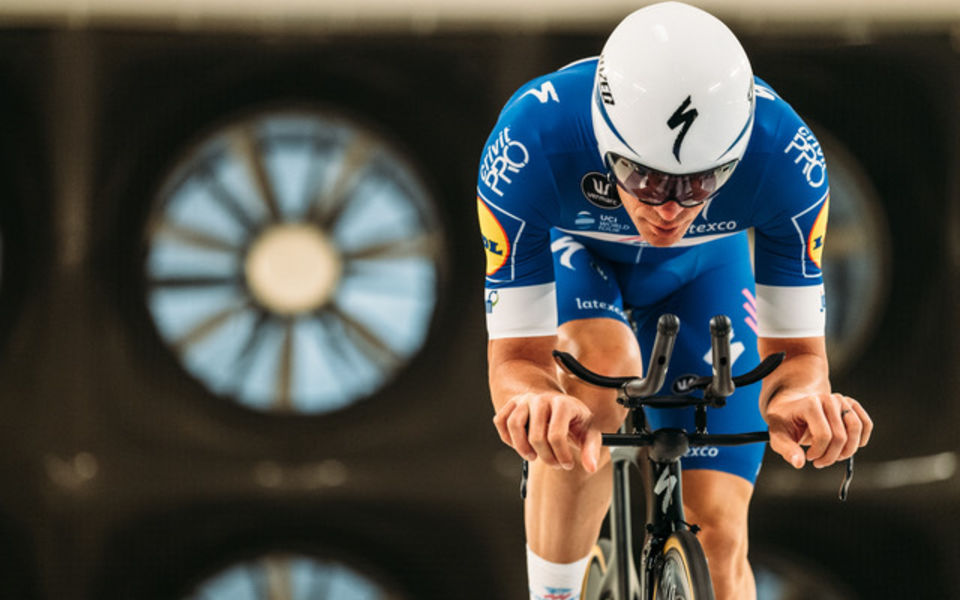 Aero is everything: Quick-Step Floors testing material at the Specialized wind tunnel