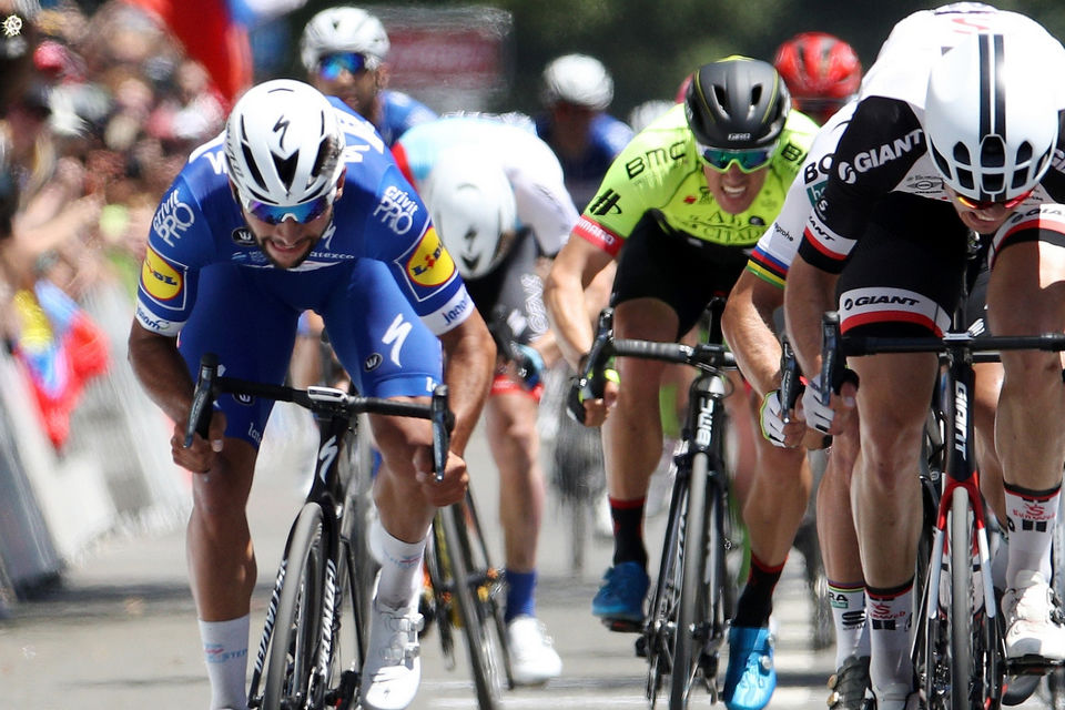 Fernando Gaviria leaves California with three wins and the green jersey