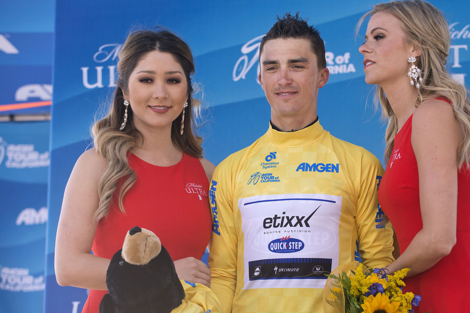 Alaphilippe blijft leider na sterke tijdrit in Tour of California