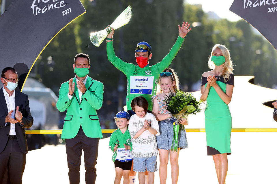 Mark Cavendish wins the Tour de France green jersey