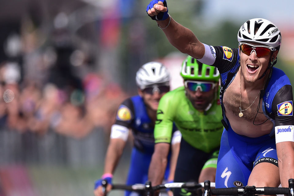 Matteo Trentin wins Giro d’Italia stage 18 after thrilling finish