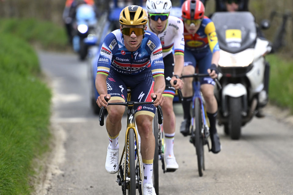 Evenepoel on the podium at Amstel Gold Race debut