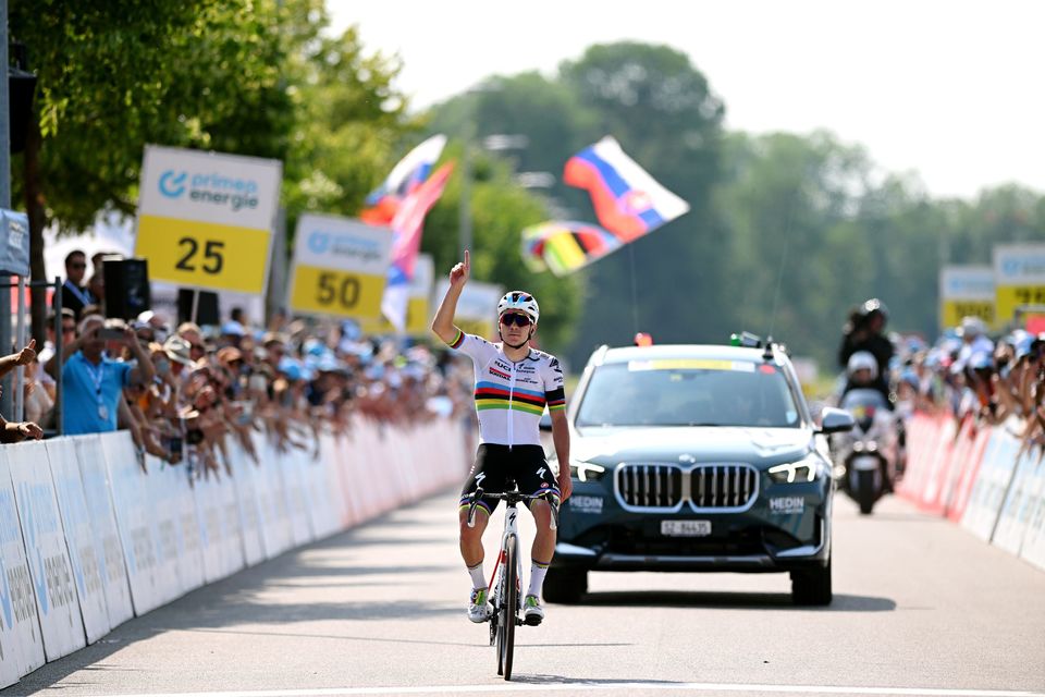 Evenepoel takes an emotional win at the Tour de Suisse