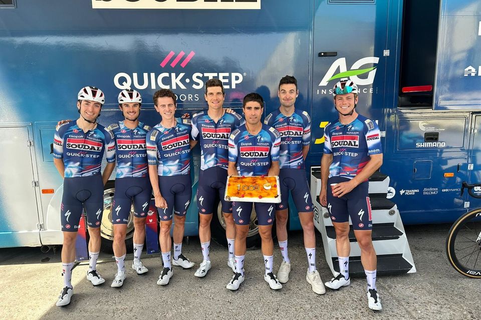 Mikel Landa celebrates 1000 race days in Burgos