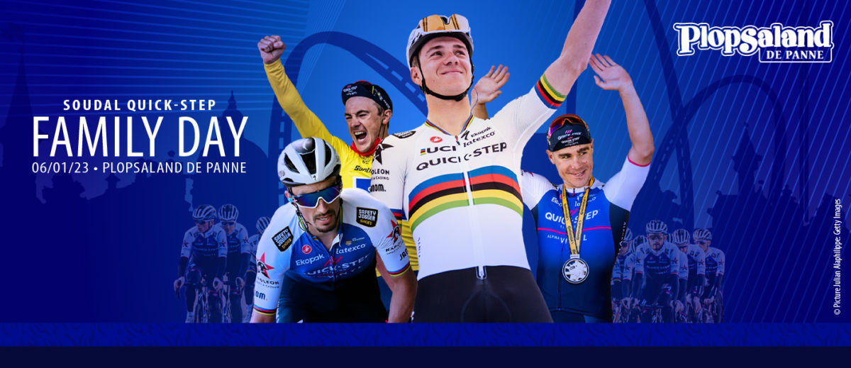 Soudal QuickStep Team 2023 voorstelling in Plopsaland De Panne