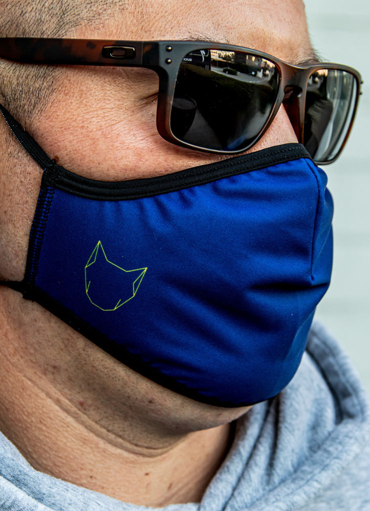 The Wolfpack mask blue