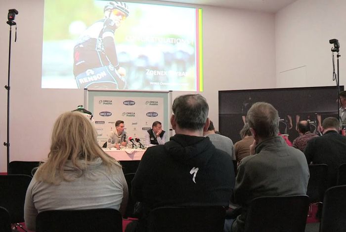 Persconferentie Zdenek Stybar op hoofdkantoor RENSON